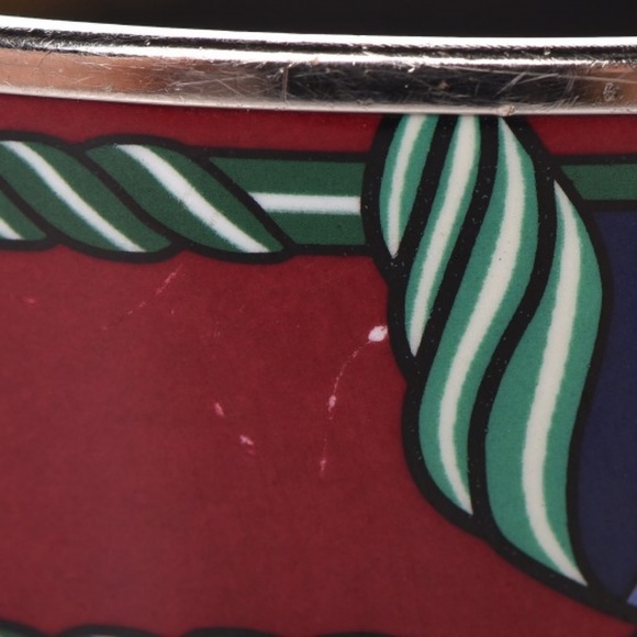 HERMES Enamel Printed Wide Quadrige Bracelet 75 - Picture 6 of 6